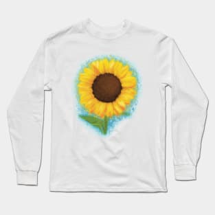 Watercolor Sunflower Long Sleeve T-Shirt